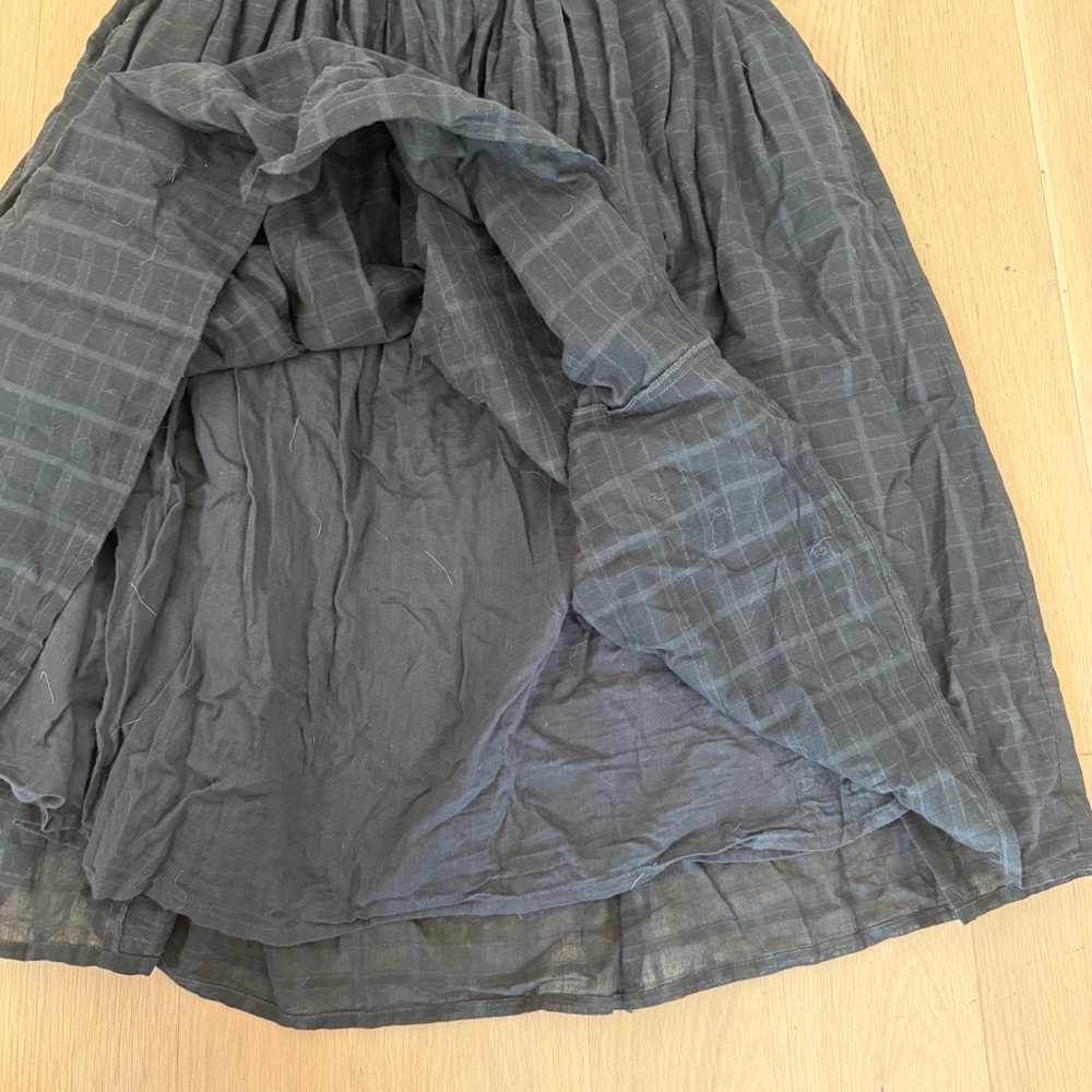 Laude The Label Full MIDI Skirt in Ink Plaid - Picture 5 of 6